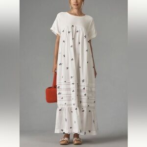 Anthropologie Pilcro Short-Sleeve T-Shirt Midi Dress - easily fits XS-M